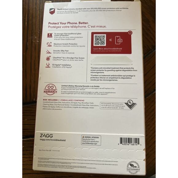 Zagg Invisible Shield Glass Screen Protection iPhone 14 Plus & Pro Max New - Picture 2 of 2